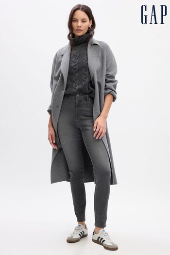 Gap Grey High Waisted Skinny Washwell Slit Jeans (K70849) | £55