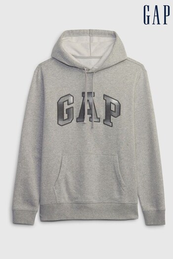 Gap Grey Check Arch Logo Hoodie (K70871) | £50