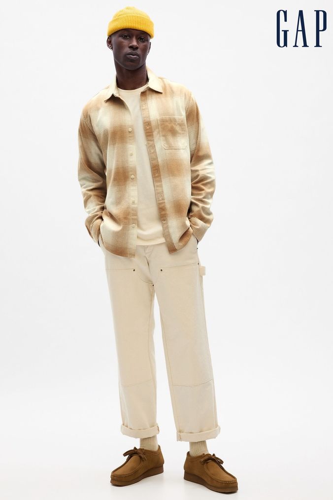Buy Men s Natural Gap Shirts Online Next UK