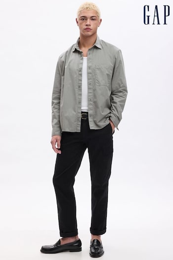 Gap Grey Poplin Long Sleeve Shirt (K70901) | £40