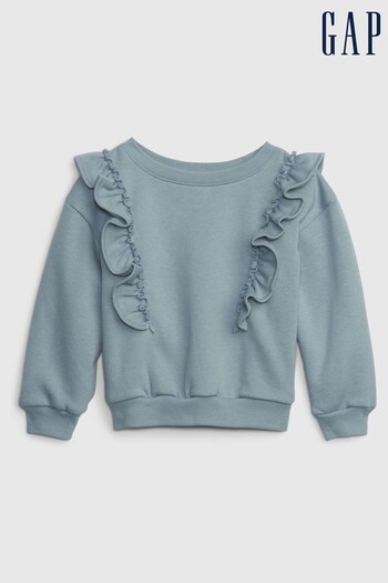 Gap Blue Ruffle Design Crew Neck Sweatshirt (K70942) | £15