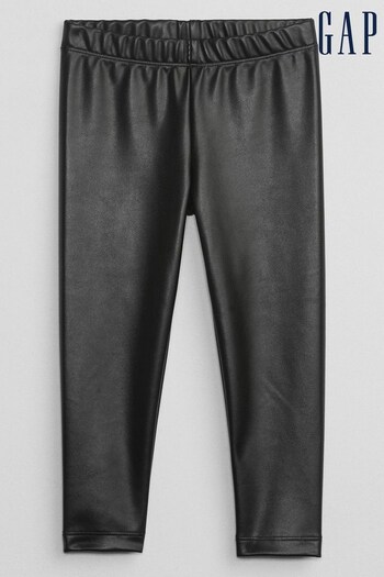 Gap Black Faux Leather Pull On Leggings (K70954) | £12