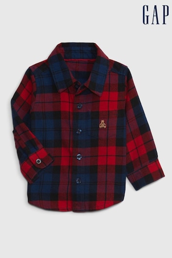Gap Red and Blue Check Brannan Bear Shirt (K70968) | £15