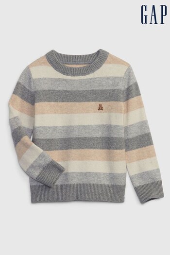 Gap Neutral Stripe CashSoft Family Matching Crew Neck Toddler Jumper (K70984) | £25