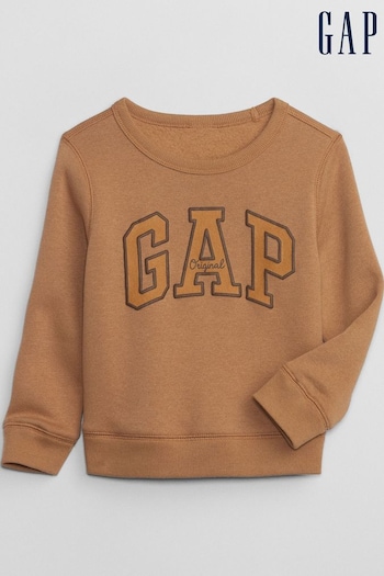 Gap Brown Crew Neck Logo Sweatshirt (12mths-5yrs) (K70991) | £15