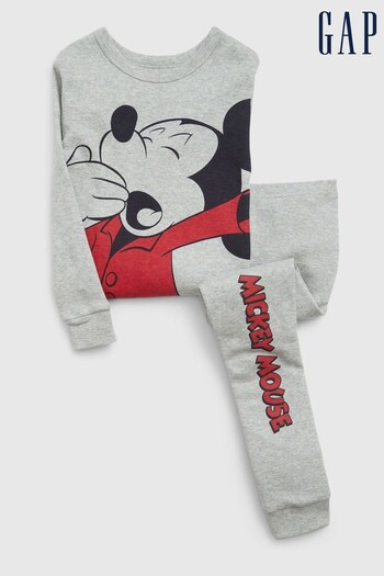 Gap Grey Organic Cotton Disney Mickey Mouse Pyjamas (K71003) | £20