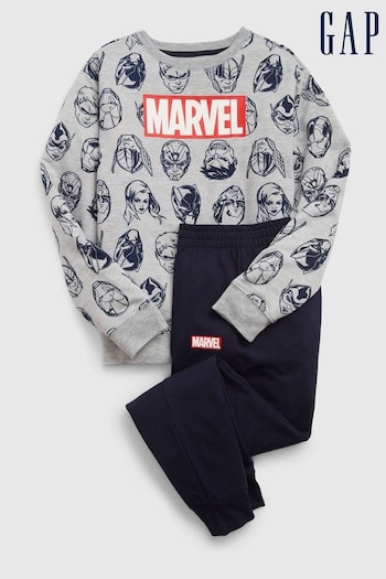 Gap Grey Marvel Long Sleeve Pyjama Set (6-13yrs) (K71023) | £35