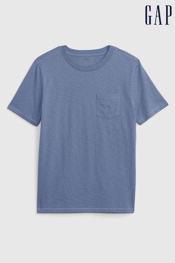 Gap Blue Organic Cotton Pocket Short Sleeve T-Shirt (K71026) | £8