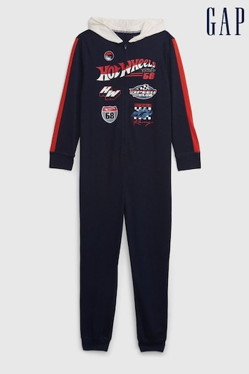 Gap Blue Hot Wheels Hooded Sleepsuit (6-13yrs) (K71033) | £19