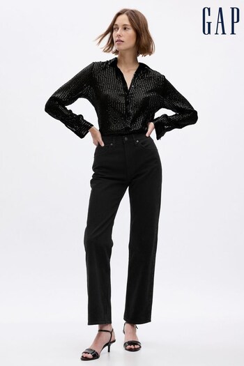 Gap Black Sequin Perfect Shirt (K71091) | £65