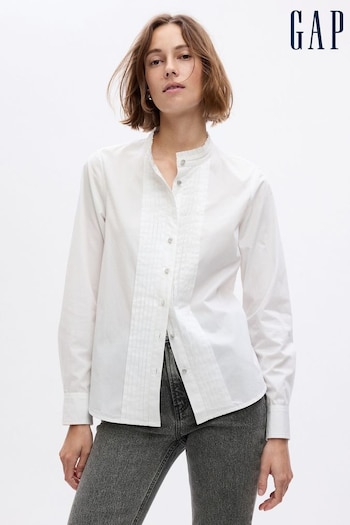 Gap White Organic Cotton Jeweled Buttoned Shirt (K71109) | £55
