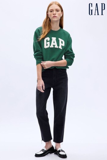 Gap Green Logo Crew Neck Long Sleeve Sweatshirt (K71144) | £35