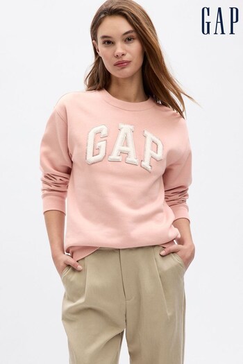 Gap Pink Logo Crew Neck Long Sleeve Sweatshirt (K71145) | £35