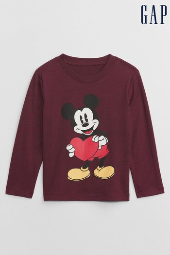 Gap Red Disney Mickey Mouse Valentines Day T-Shirt (K71255) | £16