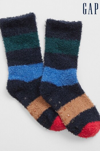 Gap Blue Cosy Stripe Fluffy Socks (K71257) | £3