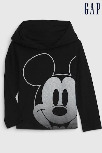 Gap Black Disney Mickey Mouse Graphic Crew Neck Long Sleeve Sweatshirt (K71262) | £18