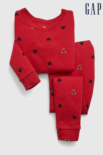 Gap Red Organic Cotton Christmas Pyjama Set (K71267) | £18