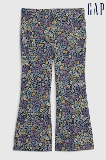 Gap Blue Mix and Match Floral Print Flare Cal Leggings (K71322) | £8