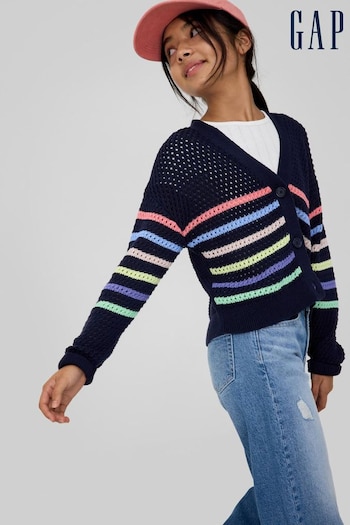 Gap Blue Crochet Cardigan (K71342) | £35