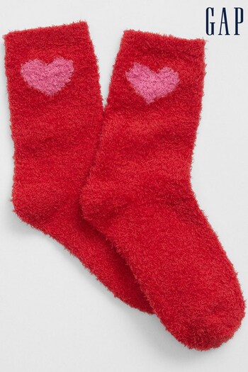 Gap Red Cosy Fluffy Graphic Socks (K71364) | £4