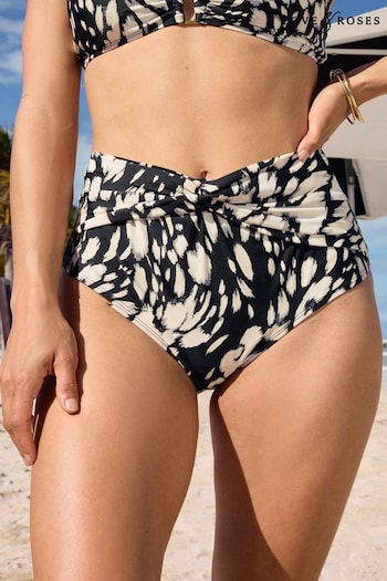 Sun Safe Swimwear Black/White Bikini Bottom (K71447) | £22