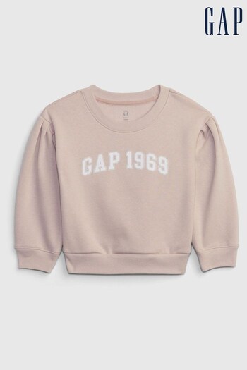Gap Pink 1969 Arch Logo Long Sleeve Crew Neck Sweatshirt (K71487) | £15