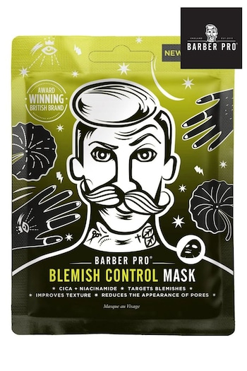 BARBER PRO BLEMISH CONTROL Cica + Niacinamide Sheet Precious Mask (K71504) | £5