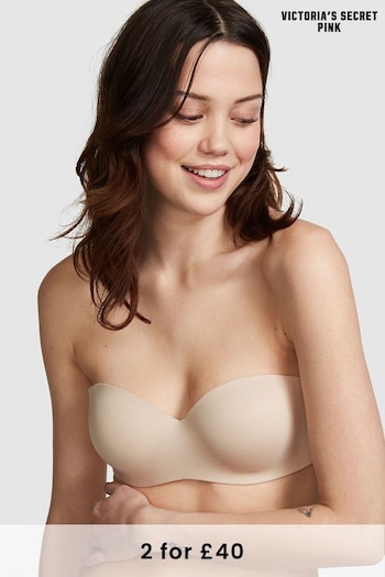 Victoria's Secret PINK Marzipan Nude Strapless Multiway Push Up Bra (K71839) | £29
