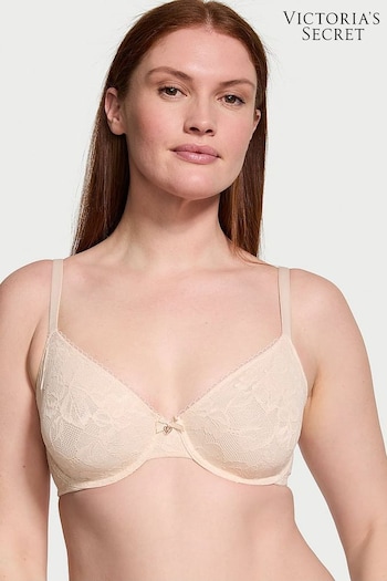 Victoria's Secret Marzipan Nude Lace Unlined Demi Invisible Lift Bra (K71854) | £35