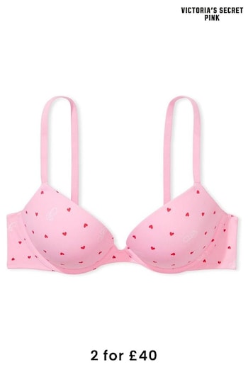 Victoria's Secret PINK Pink Bubble Heart Script Super Push Up Micro Bra (K71881) | £29
