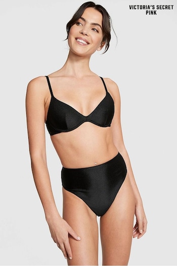 Victoria's Secret PINK Pure Black Padded Bikini Top (K71907) | £26