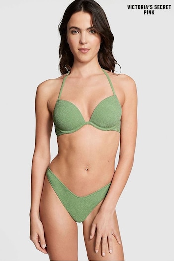 Victoria's Secret PINK Wild Grass Green Brazilian Bikini Bottom (K71926) | £30