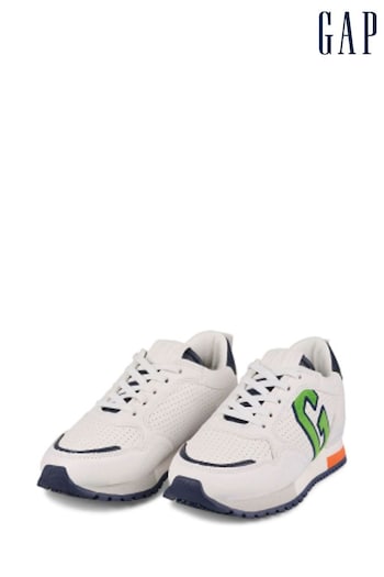Gap White and Green New York Low Top Colourblock Trainers - Kids (K72003) | £55