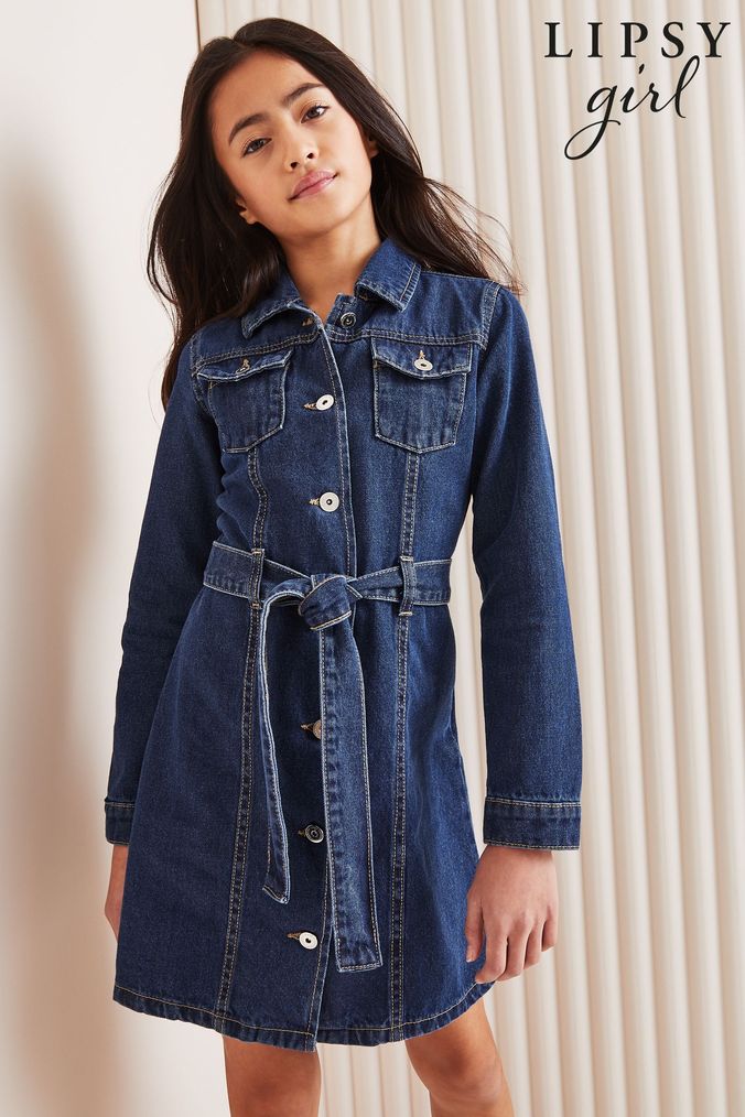 Lipsy denim top pinafore dress