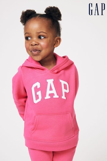 Gap Pink Puff Sleeve Logo Hoodie (12mths-5yrs) (K72042) | £18