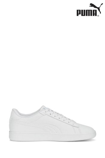 Puma Wired White Smash 3.0 Leather Youth Trainers (K72156) | £44