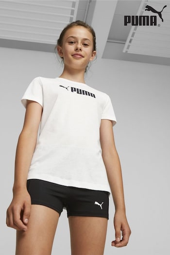 Puma logo White FIT Youth T-Shirt (K72204) | £22