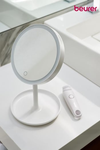 Beurer White Illuminated Vanity Mirror with Trinket Tray (K72224) | £40