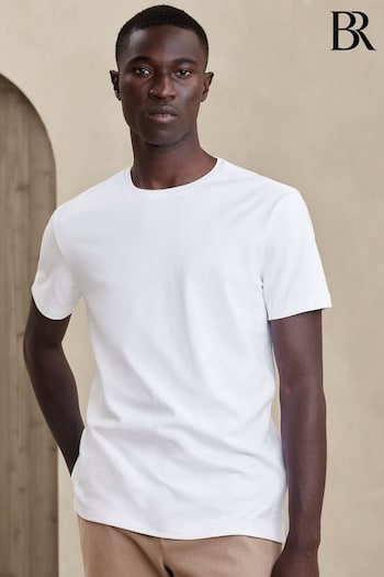 Banana Republic White Luxury-Touch T-Shirt (K72257) | £32