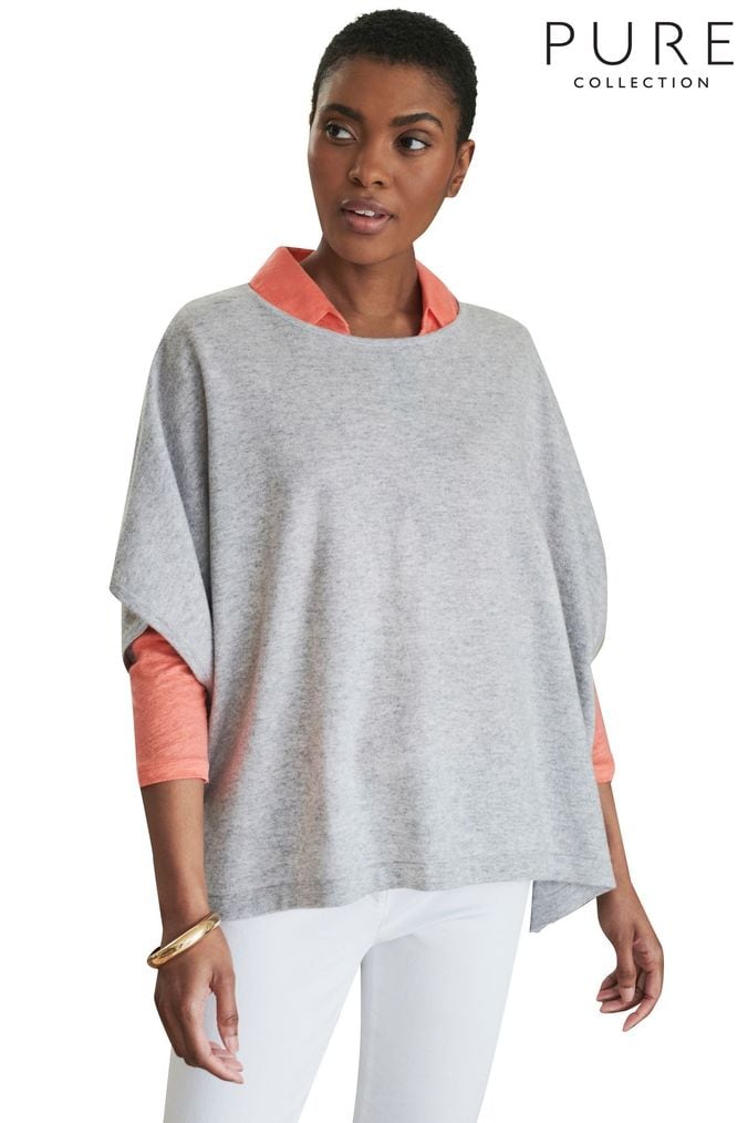 Short cashmere poncho shop