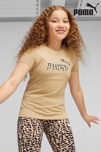 Puma original Cream ESS+ ANIMAL Youth T-Shirt (K72289) | £18