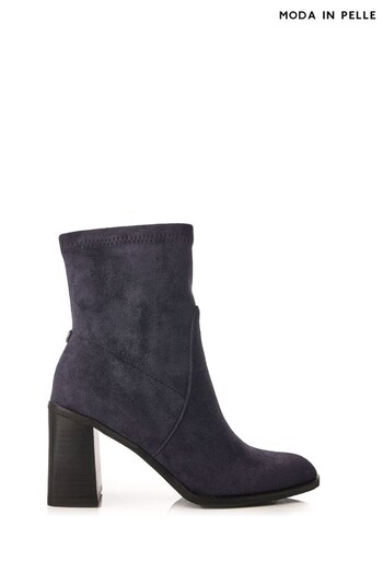 Moda in Pelle Marylou Blue Block Heel Smart Ankle Boots (K72294) | £149