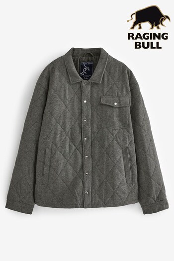 Raging Bull Grey Quilted Herringbone Jacket (K72308) | £149