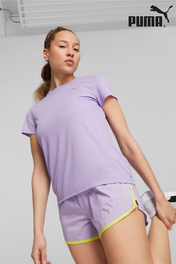 Puma Purple Favourite Short Sleeve Running T-Shirt (K72322) | £22