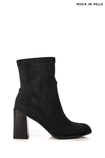 Moda in Pelle Marylou Black Block Heel Smart Ankle Boots (K72363) | £149
