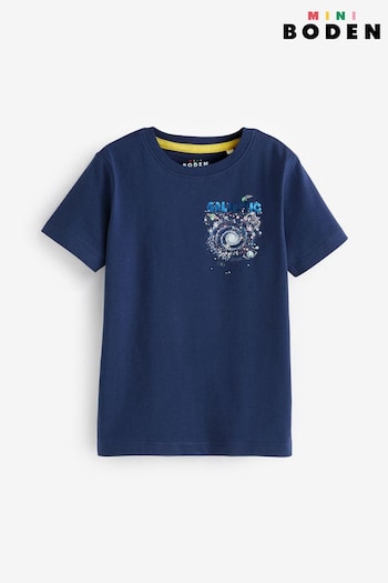 Boden Blue Relaxed Printed T-shirt (K72381) | £19 - £21