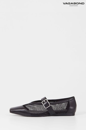 Vagabond Shoemakers Wioletta Leather Mesh Mary Jane Shoes embellished (K72435) | £90