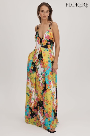 Florere Printed Dual Strap Maxi Dress (K72505) | £228