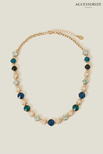 Accessorize Green Star Gem Collar Necklace (K72559) | £18