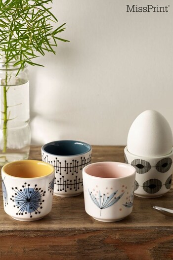 MissPrint Set of 4 Multi Egg Cups (K73041) | £28